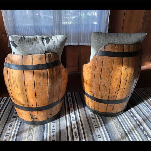 SAVED barrel chairs - one of a kind. - Picture 3 of 8